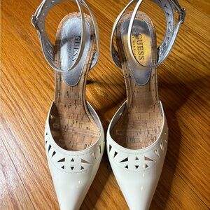 Guess Cream Heels with Cutout Design